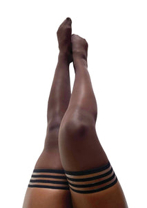Chocolate Nude sheer thigh-high tights