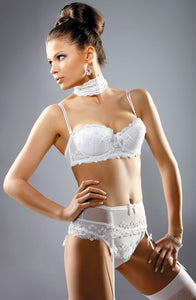 Beautiful white balconette bra