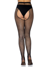 Sexy crotshless fishnet pantyhose