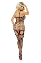 Super-naughty fishnet bodystocking