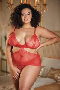 Lace peek a boo bralette top