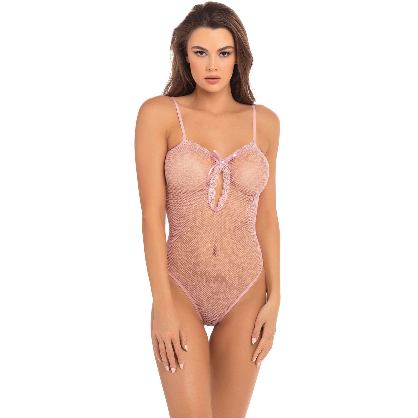 Feminine see through bodysuit