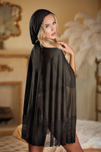 Lace and Mesh Cape with attached waist belt