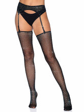 Rhinestone garter belt and stockings set