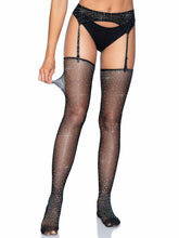 Rhinestone garter belt and stockings set