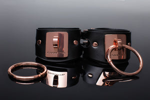 BDSM vegan leather handcuffs