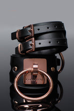 BDSM vegan leather handcuffs