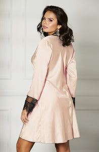 Luxurious silky lace robe