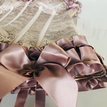 Glamorous vintage champagne boning corset