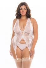 Seductive satin and lace chemise lingerie set