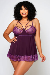 Gorgeous purple babydoll set