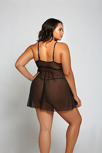 Romantic plus size babydoll set