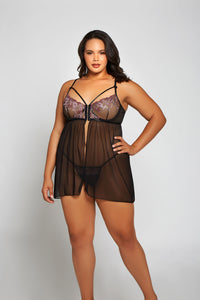 Romantic plus size babydoll set