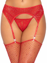 Chic garter belt with rhinestones