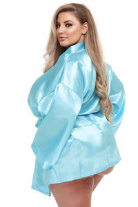 Satin plus size robe