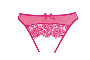 Sexy crotchless panty with open butt