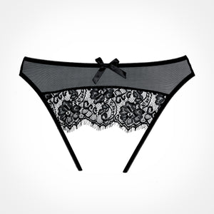 Sexy crotchless panty with open butt