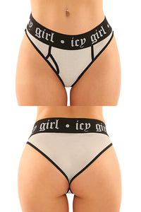 Naughty Metallic Boyfriend Brief & Lace Thong - PACK