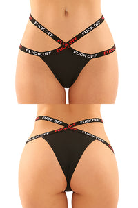 Cutout Lace Panty & Caged Micro Thong - PACK