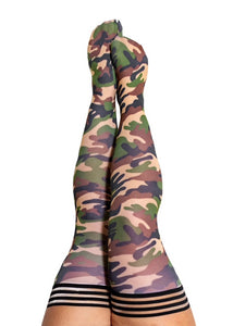 Army print thigh highs