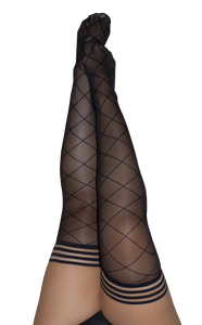 Diamond Thigh Highs with a no-slip grip