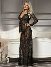 Gorgeous long sleeved lace nightdress gown