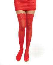 Sheer Thigh High with Lace Top