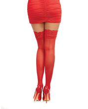 Sheer Thigh High with Lace Top
