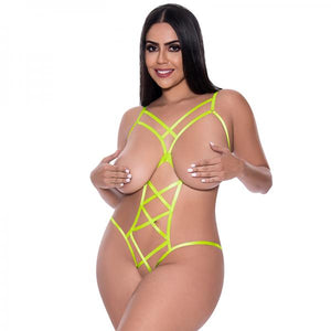 Spicy cupless neon bodysuit