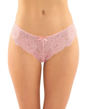 Sexy crotchless floral lace panty