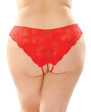 Sexy crotchless floral lace panty