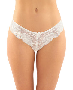 Sexy crotchless floral lace panty