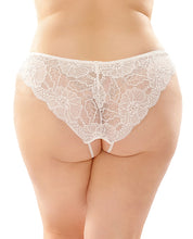 Sexy crotchless floral lace panty