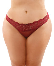 Lace and Mesh Bikini Panty with Lattice Cut-out Back