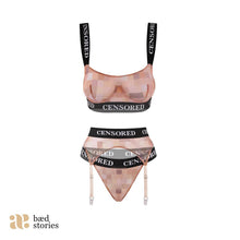 Designer Lingerie Set - Unferwired bra and suspender belt