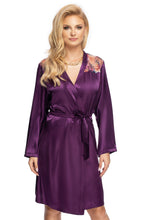Gorgeous purple satin dressing gown