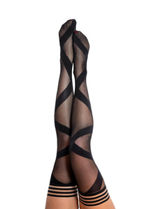Gorgeous ballet-style thigh-high stockings