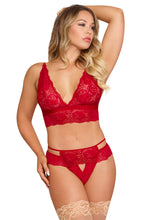 Sexy red bralette set