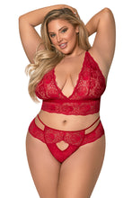 Sexy red bralette set