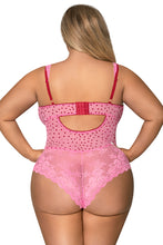 Valentine's Pink bodysuit with hearts