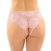Sexy crotchless floral lace panty