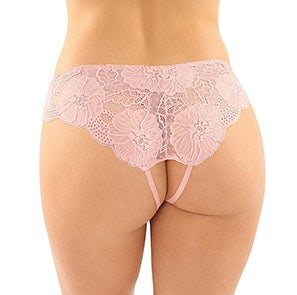 Sexy crotchless floral lace panty