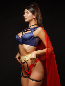 Brilliant and bright Superwoman designer costume