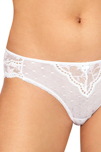 Sensual white mesh bridal panty