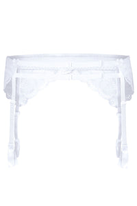 Gorgeous bridal white suspender belt