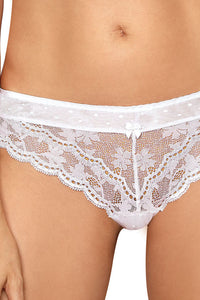 Beautiful mesh white bridal thong