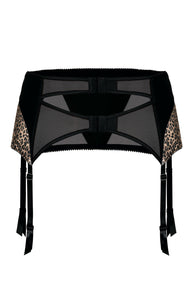 Gorgeous suspender belt with animal print