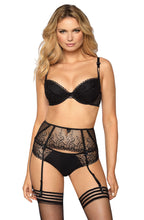 Luxurious black push up bra