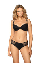 Luxurious black push up bra