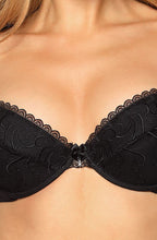 Luxurious black push up bra
